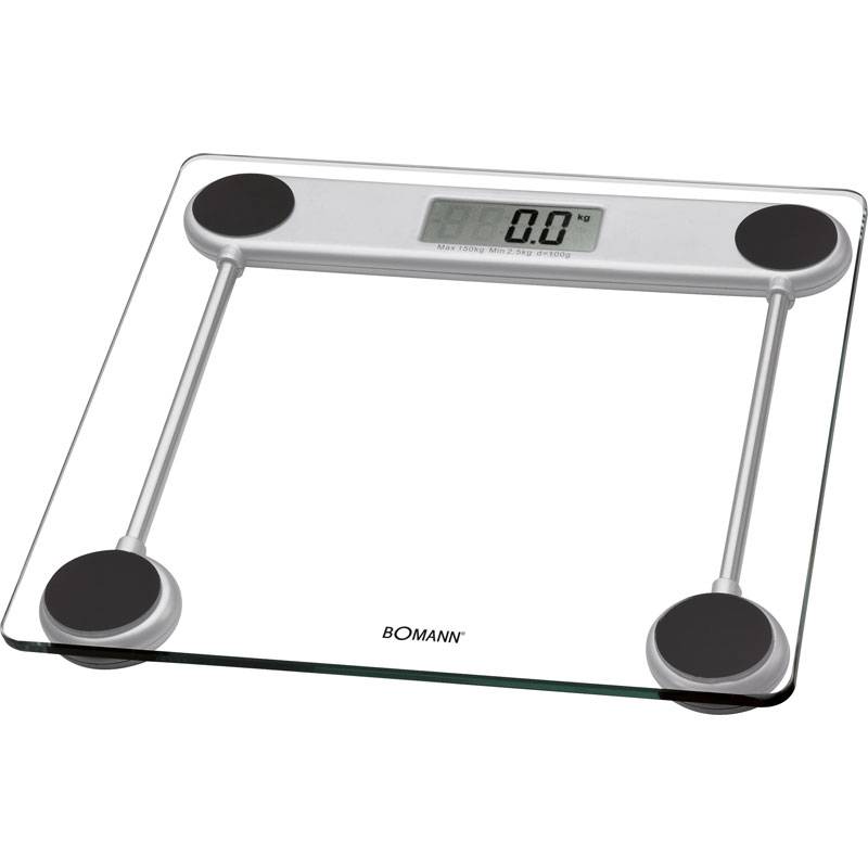 Bomann PW 1417 - Báscula de baño digital de cristal, medición 150 kg /100 g