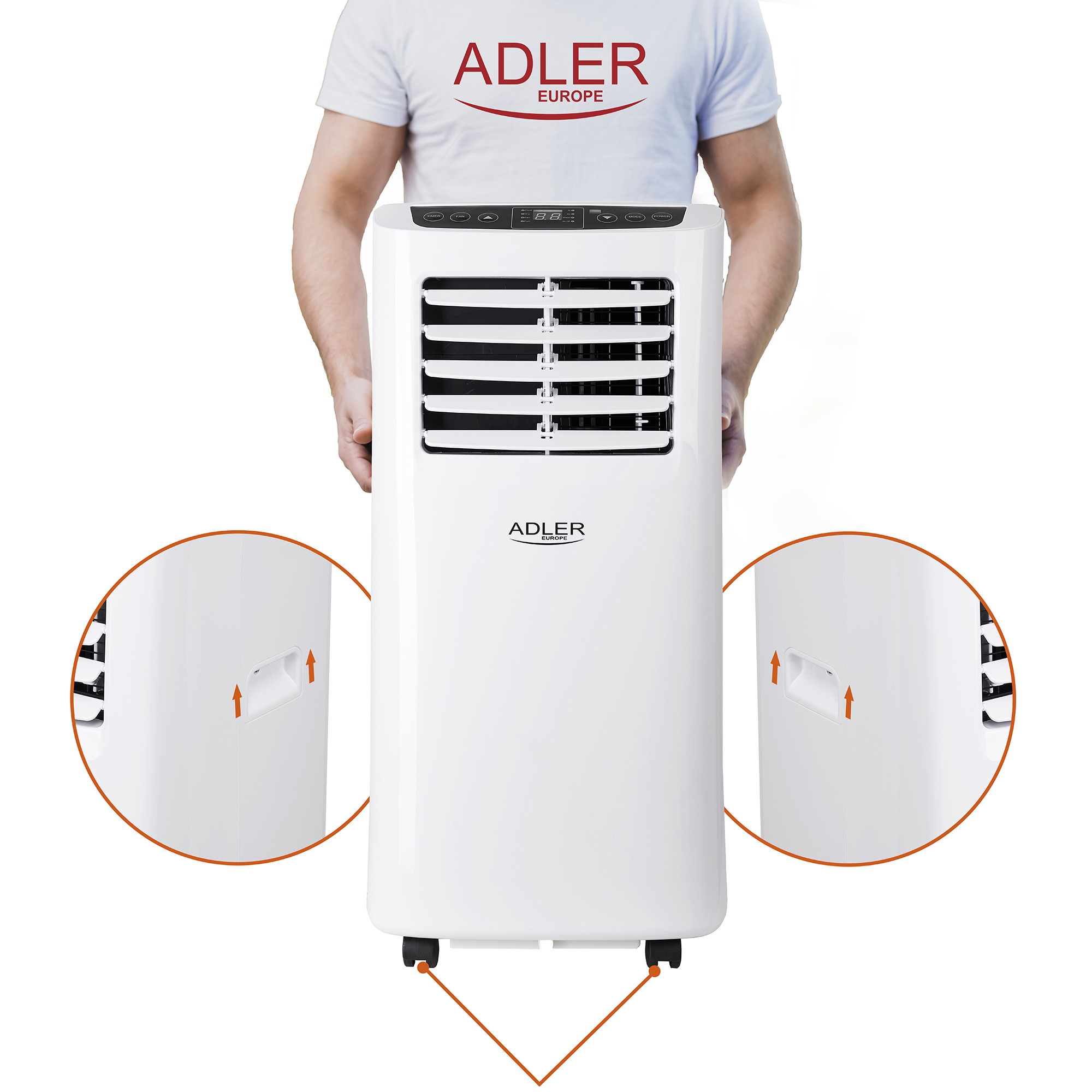 The AD 7916 air conditioner has ventilation, cooling and dehumidification functions, making it a very useful device all year round. To make it comfortable to use, the air conditioner is equipped with a remote control and a timer to turn it on or off autom