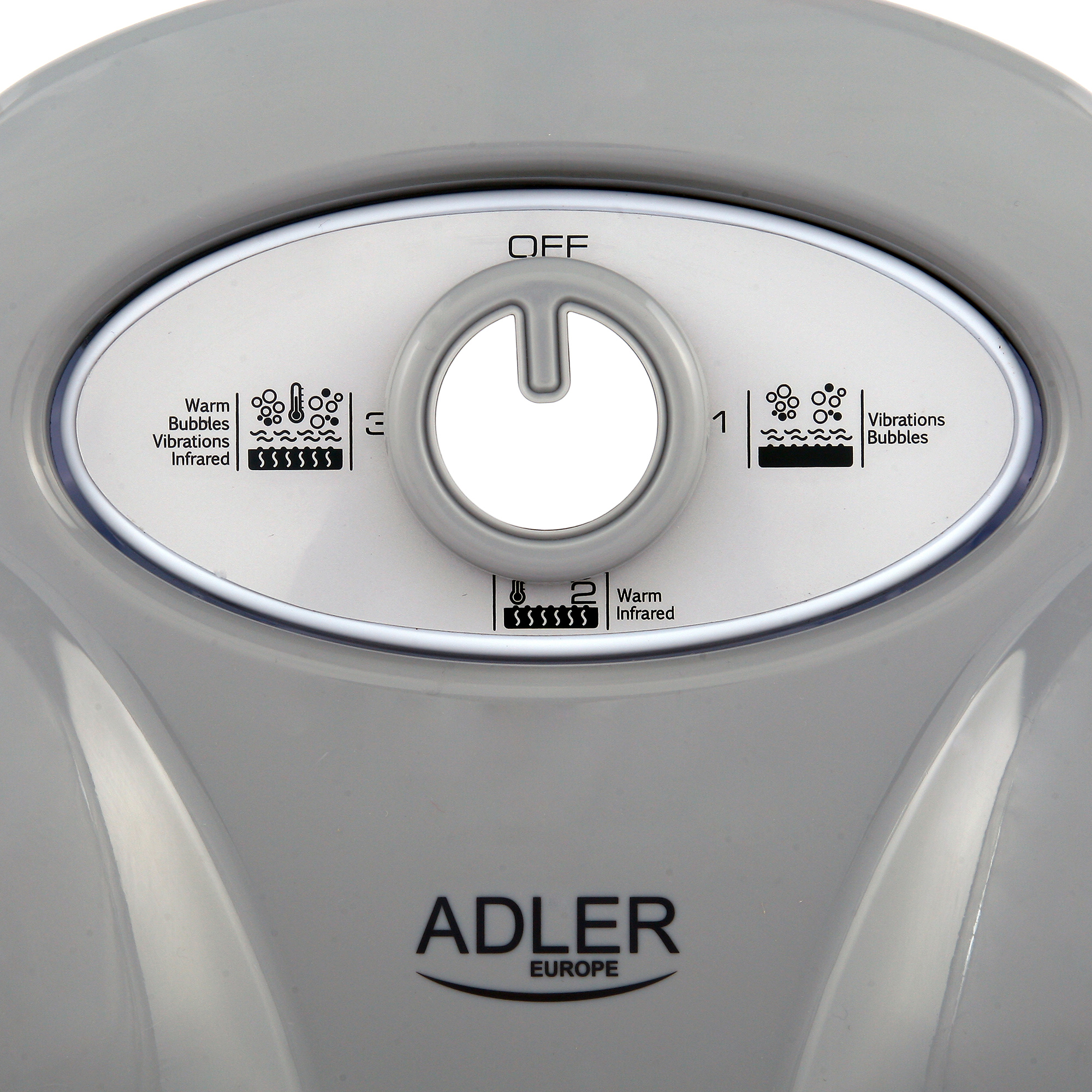 ADLER AD-2167 Masajeador de Pies con Agua, masaje de Burbujas y por vibración, Control de Temperatura por infrarrojos, Cepillos intercambiables, 80 W