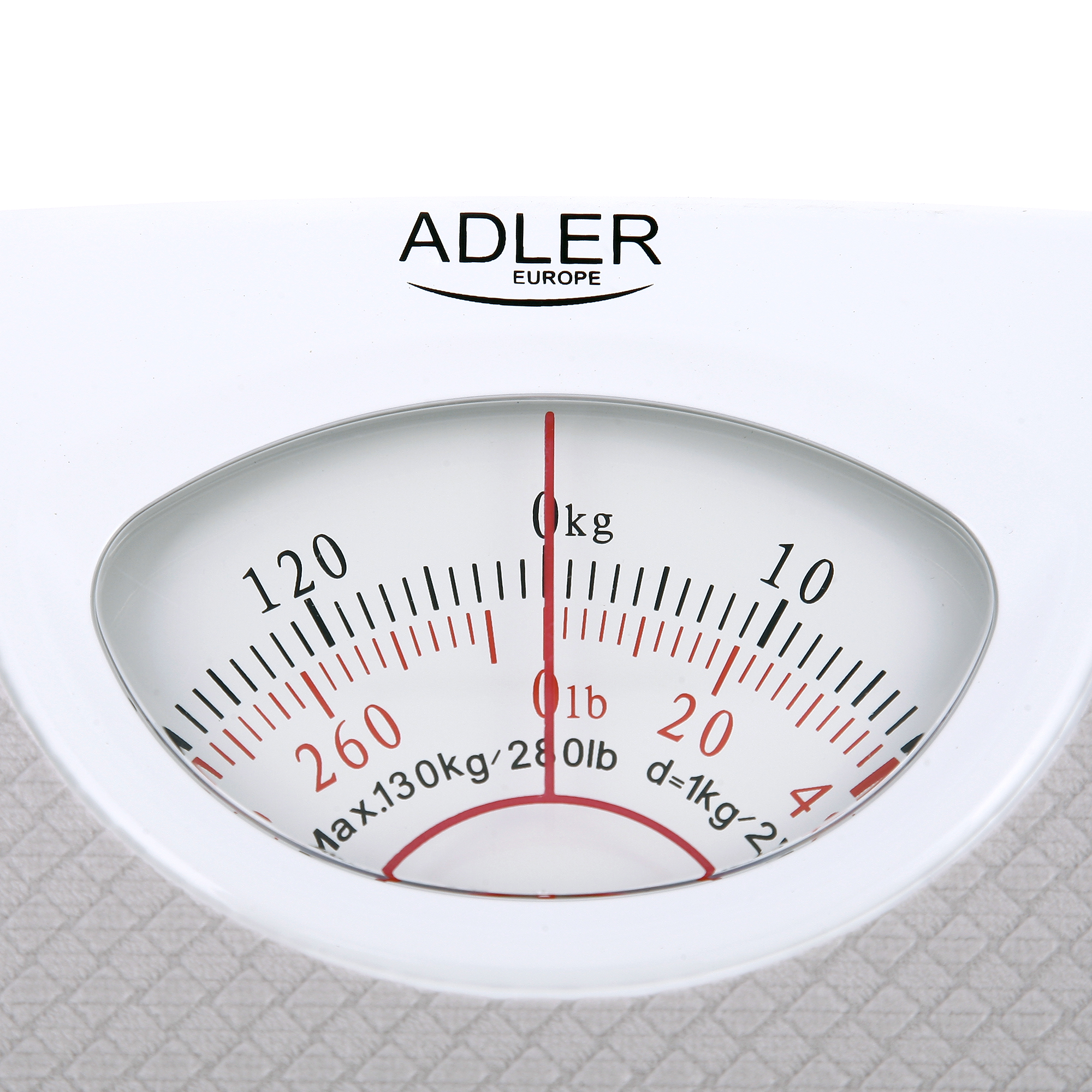 ADLER AD-8151G Báscula de Baño Mecánica, Profesional, 130 Kg, Gran precisión, Fácil de usar