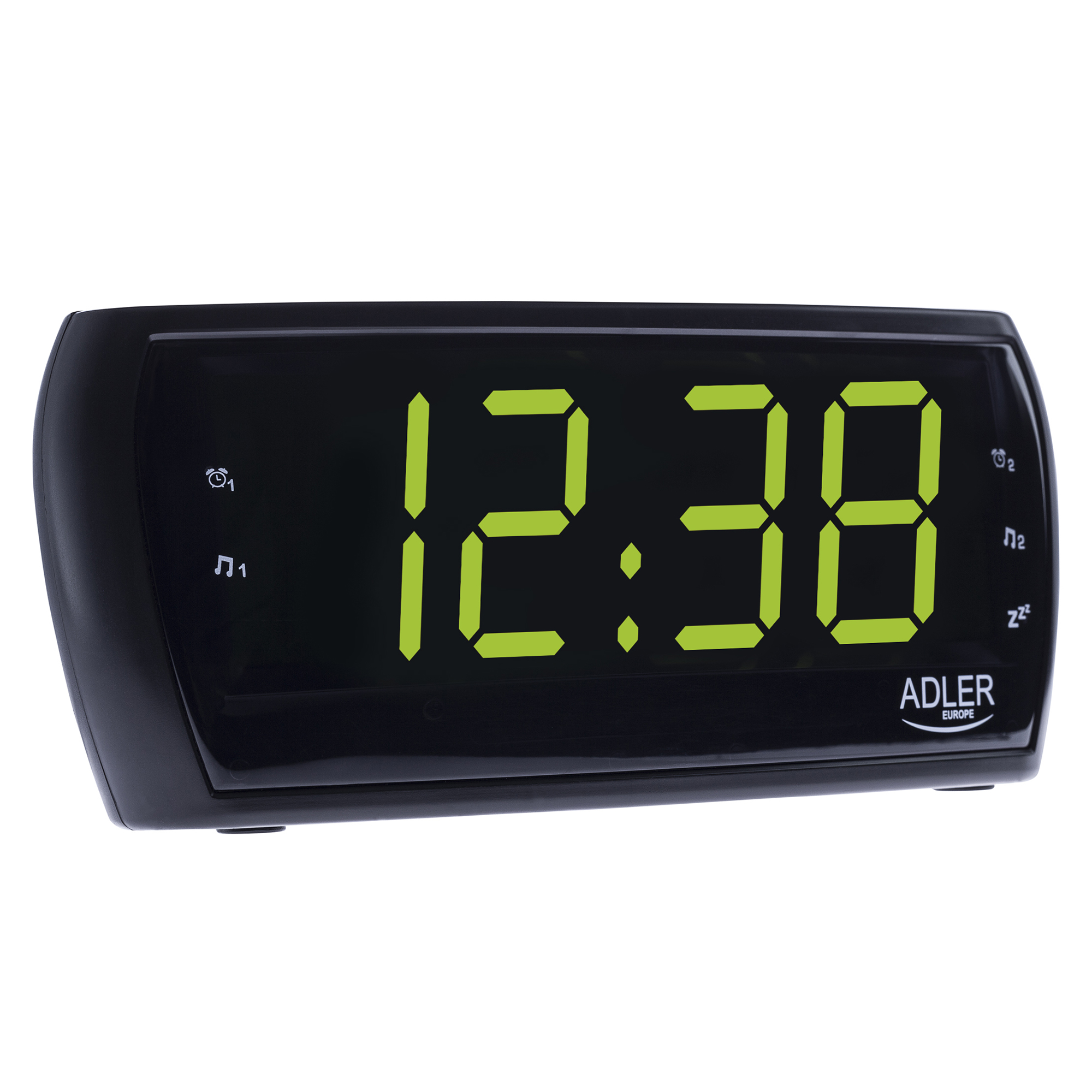 ADLER AD1121 Radiodespertador Digital AM-FM, Gran Pantalla LED, Control de Brillo, Función SNOOZE