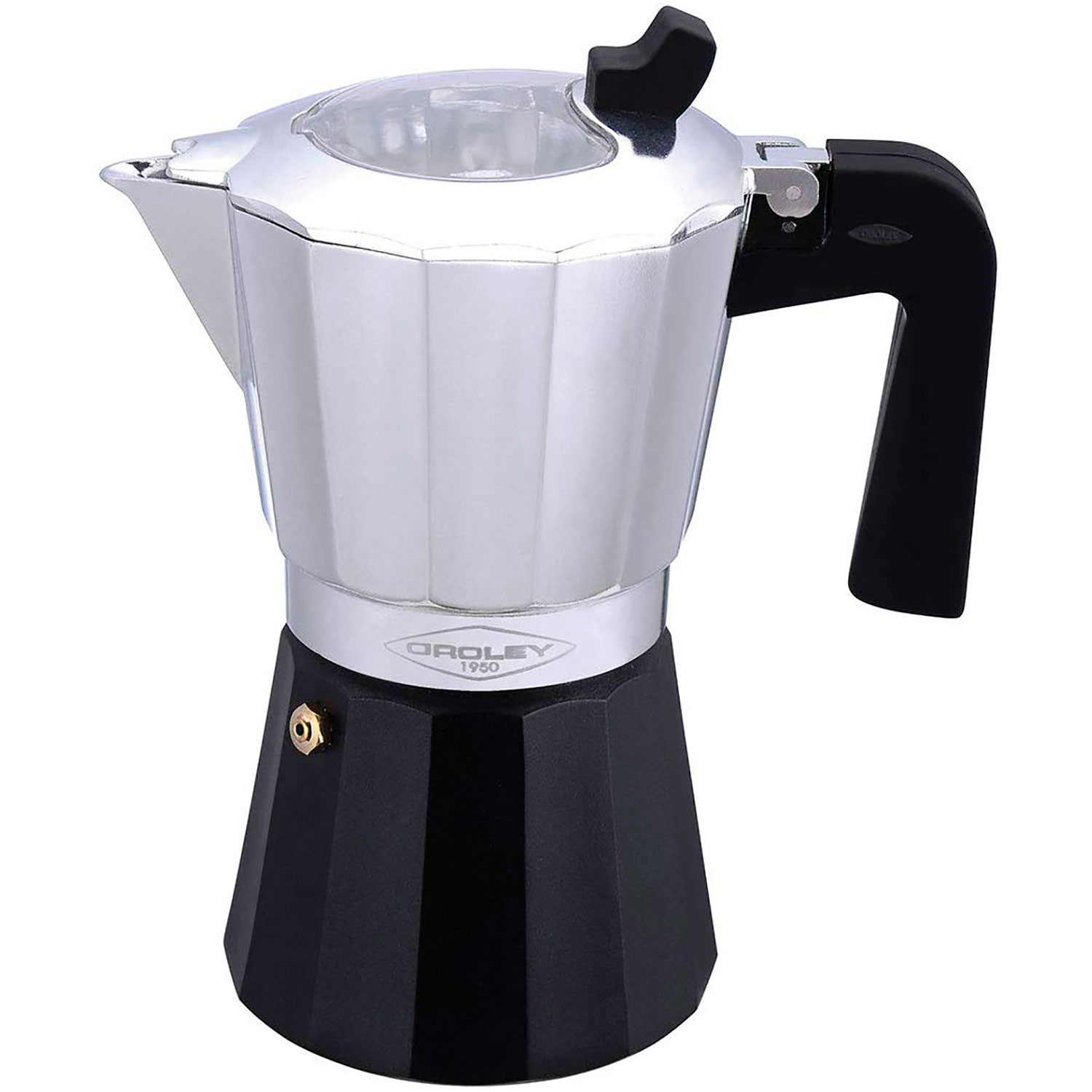 1 Taza Cafetera Italiana New Vitro de Aluminio Oroley