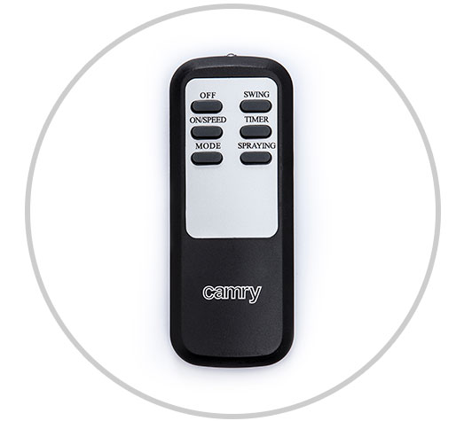 Camry CR 7316 - Ventilador de pie oscilante con nebulizador de agua
