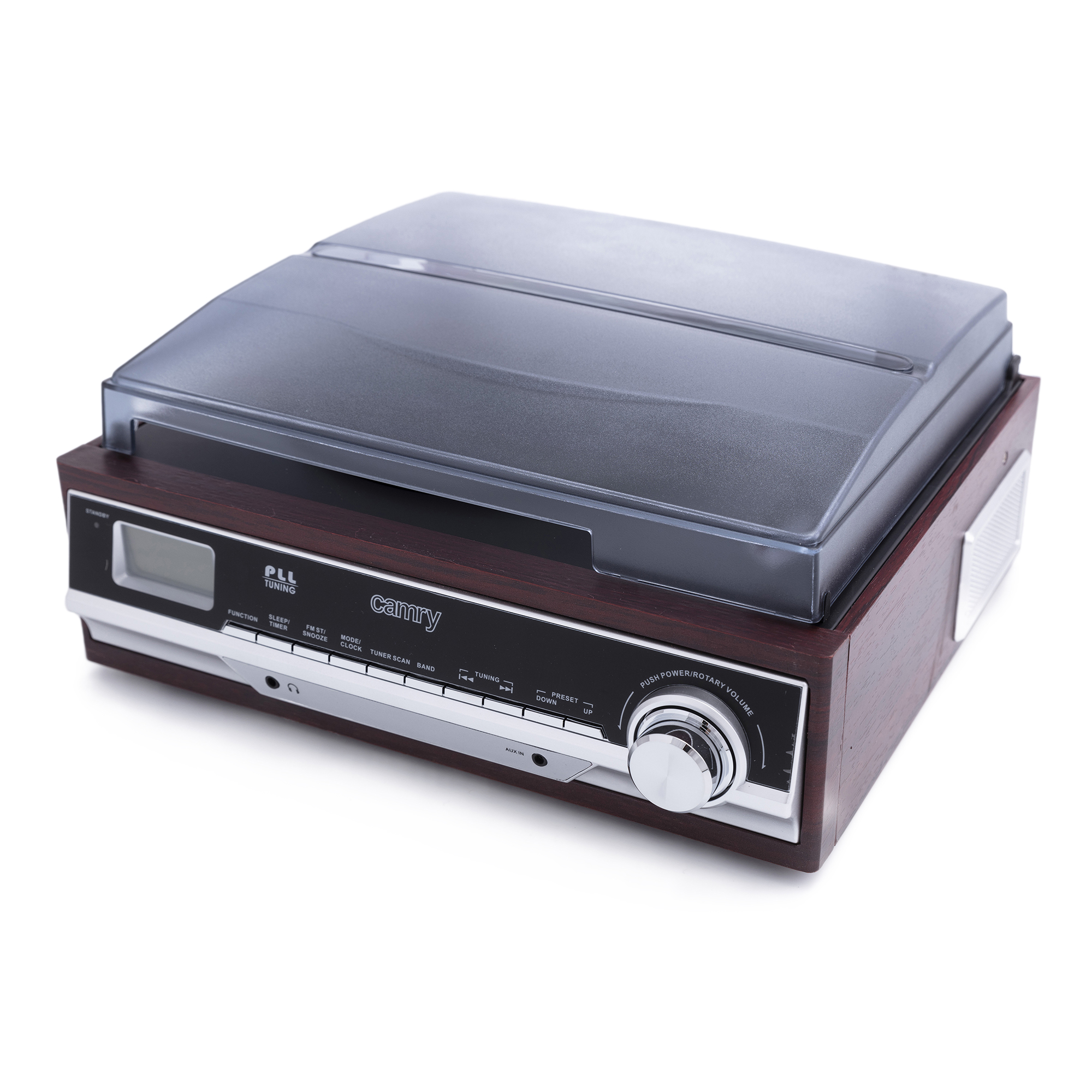 Camry CR 1168 Tocadiscos de vinilo vintage Bluetooth USB SD MMC, 3 velocidades 33/45/78 RP, grabación en formato MP3