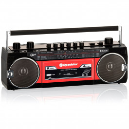Roadstar RCR-3025EBT/RD Radio Cassette Vintage Años 80 Portátil Multibanda  AM /FM /SW, Bluetooth, Retro Boombox Reproductor Grabador a Cinta, USB y  Tarjeta SD, Conexión Auriculares, Negro/ Rojo