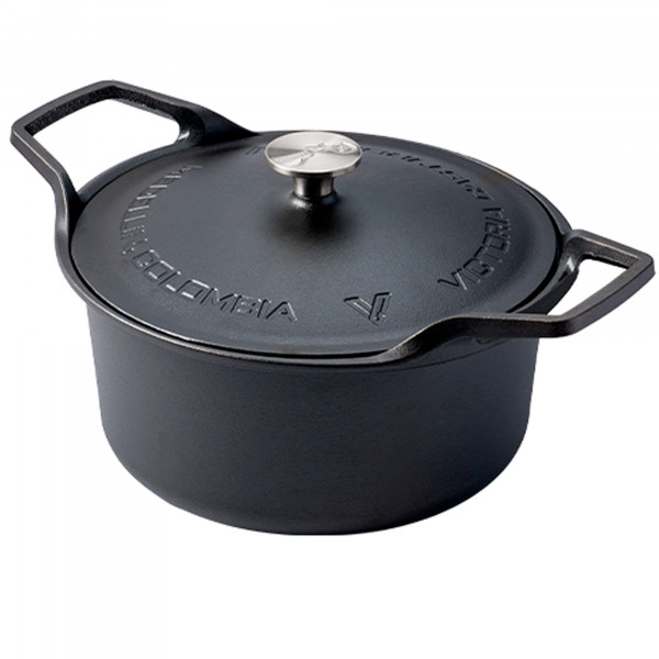 Victoria Horno Holandés Signature Classic Inducción Hierro Fundido Curado 30,5cm/ 5,7L Cocotte Curada para Crear Antiadherente Libre de Tóxicos sin PTFE ni PFOA, Apta Barbacoa, Horno, Vitrocerámica, Gas