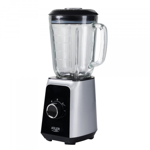 Adler AD-4076 Batidora Americana de Vaso cristal 1,5 litros, 2 velocidades, cuchillas acero inoxidable, 1000W