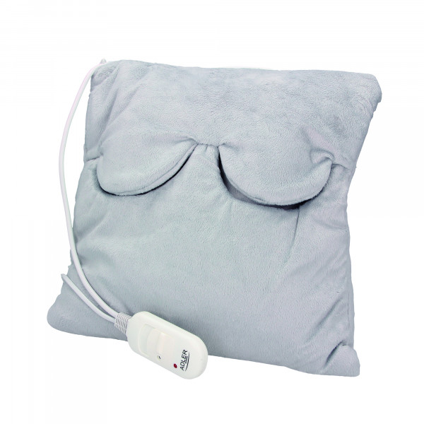 ADLER AD7403 Cojín de Calor Eléctrico para Cervicales, Cuello, Espalda, Lumbar, Control de Temperatura con Mando, Lavable, 38 x 38 cm, 80W