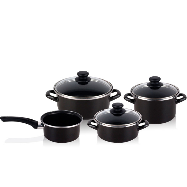 Magefesa Kenia - Bateria de cocina 7 piezas, inducción, antiadherente libre de PFOA, limpieza lavavajillas apta para todas las cocinas, vitroceramica, gas