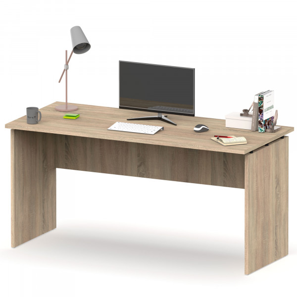 briebe Escritorio, Mesa de Ordenador Oficina, Estudio 76x155x68cm (Alto x Ancho x Profundo), Despacho, Habitación, Desk, Zenith Roble Cambrian