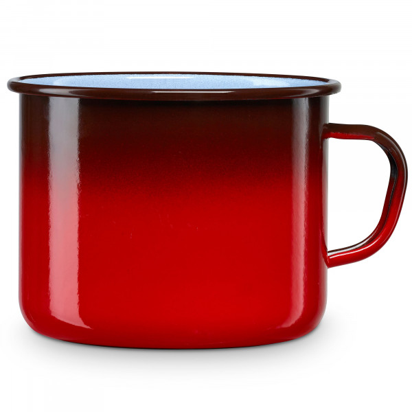 briebe Cazo Cocina Hervir Leche Acero Esmaltado 16 cm, Hervidor Vitrificado 2,2 L, Apto Inducción, Vitrocerámica, Fuego, Gas, Horno, Ignea Vintage Rojo