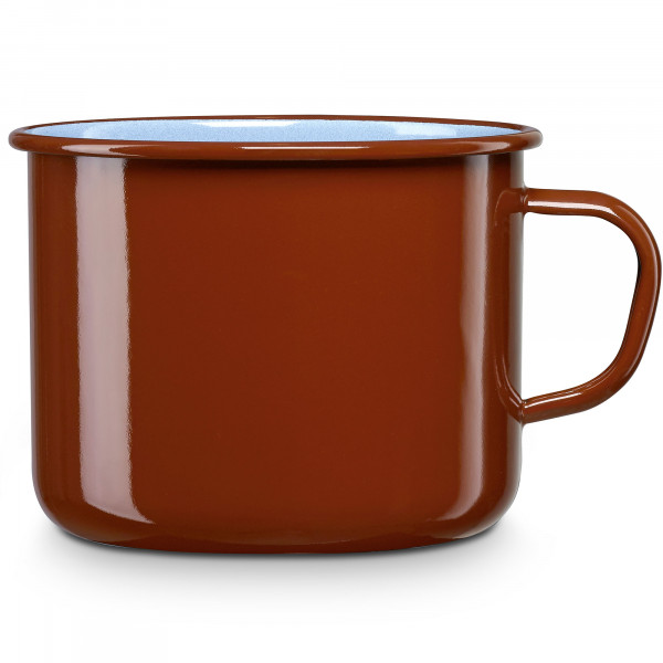 briebe Cazo Cocina Hervir Leche Acero Esmaltado 12 cm, Hervidor Vitrificado 1,2 L, Apto Inducción, Vitrocerámica, Fuego, Gas, Horno, Terra Vintage Marrón