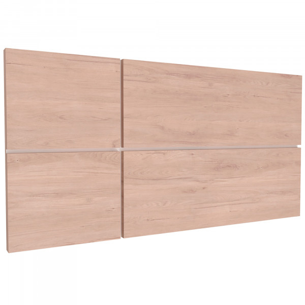 briebe Cabecero Cama 100 cm Estilo Nórdico, Cabeceros de Madera Originales, Cabezal Decorativo Natura Roble Aurora/ Fondo Blanco