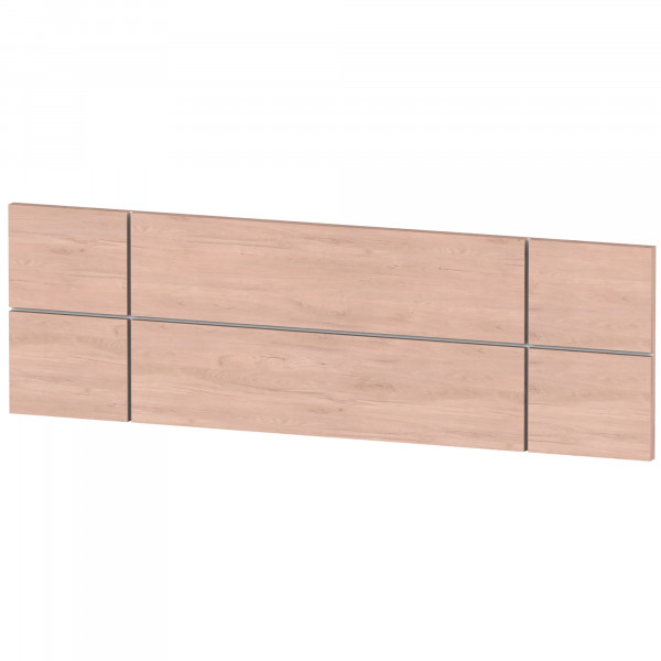 briebe Cabecero Cama 160 cm Estilo Nórdico, Cabeceros de Madera Originales, Cabezal Decorativo Natura Roble Aurora/ Fondo Blanco