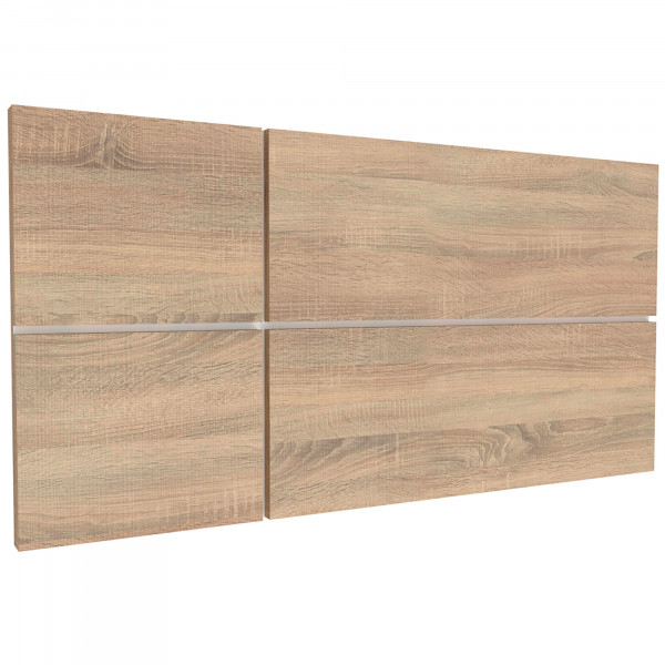 briebe Cabecero Cama 100 cm Estilo Nórdico, Cabeceros de Madera Originales, Cabezal Decorativo Natura Roble Cambrian/ Fondo Blanco