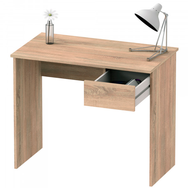 briebe Escritorio, Mesa de Ordenador 75x90x50cm (Alto x Ancho x Profundo), 1 Cajón, Oficina, Habitación Juvenil, Desk, Nova Roble Cambrian