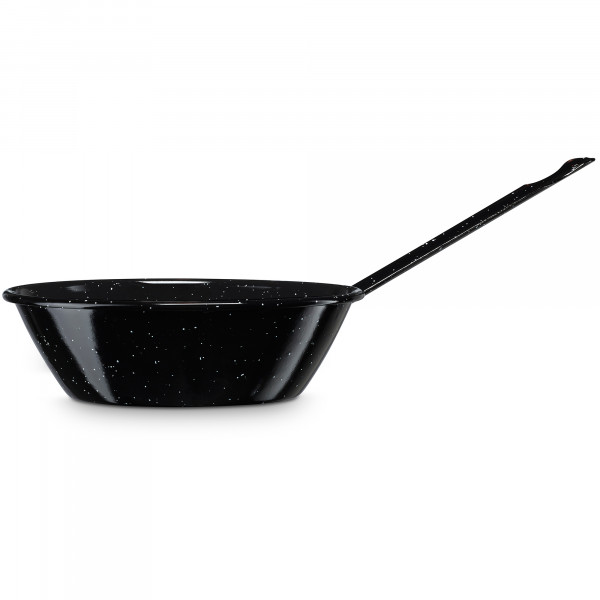briebe Sartén Freidora Inducción 24 cm Acero Esmaltado, Sartén Honda Bordonada 2,5 L, Apta Vitrocerámica, Fuego, Gas, Horno, Levante Negro Jaspeado