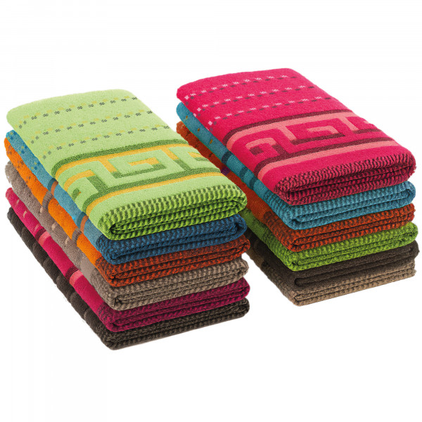 briebe 6 Paños de Cocina 100% Algodón Rizo, Fabricados en Portugal, Alta Absorción y Suavidad 50x50 cm, 500 g/m², Pack de Trapos Colores Variados, Duraderos y Resistentes