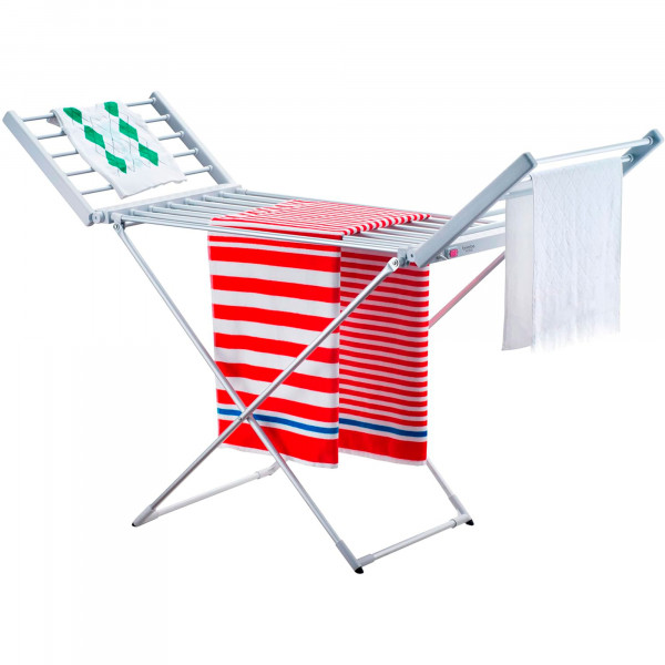 briebe Tendedero Eléctrico Plegable Ropa, Bajo Consumo 18 Calentadores, Secado Rápido y Eficaz, Compacto, Ligero y Portátil, Ahorra Espacio, Interiores, Aluminio