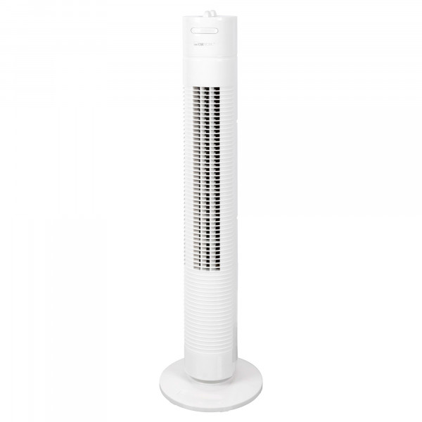 Clatronic TVL 3770 Ventilador de Torre Silencioso, Temporizador, Oscilante, 3 Velocidades, 78 cm, Blanco