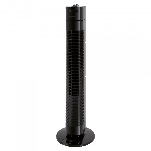 Clatronic TVL 3770 Ventilador de Torre Silencioso, Temporizador, Oscilante, 3 Velocidades, 78 cm, Negro