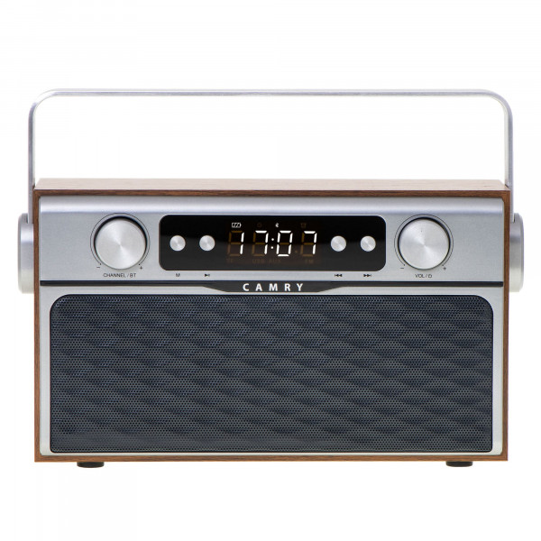 Camry CR1183 Radio Bluetooth, Diseño Retro, Sintonizador FM, 2 Altavoces 8 W