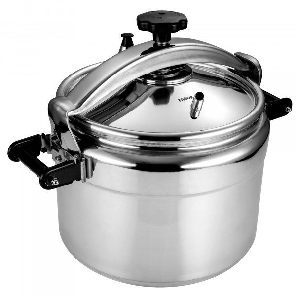 Fagor Chef Extremen Olla Presión 15 Litros, Aluminio Alto Espesor, Olla Rápida Express Profesional, Nivel de Presión 55 kPa, Cocinas a Gas, 3 Sistemas Seguridad