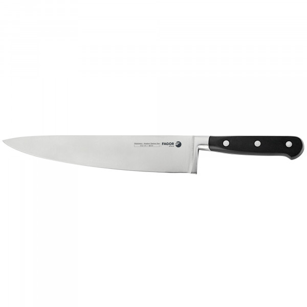 Fagor Couper Cuchillo Profesional Cocina de Chef o Cebollero 25 cm Hoja Acero Inoxidable Grosor 4 mm, Ideal para Cortar, Picar y Filetear Carnes, Pescados y Verduras, Mango Ergonómic