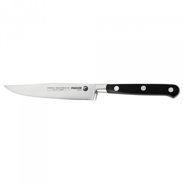 Fagor Couper Cuchillo Profesional Cocina Universal de Mesa 12,5 cm Hoja Acero Inoxidable Grosor 2 mm, Ideal para Cortar Carnes Asadas o Cocinadas, Mango Ergonómico