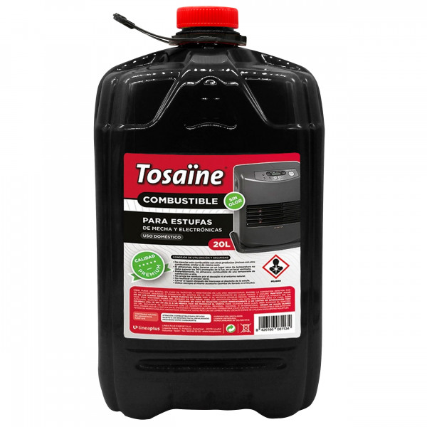 Tosaine Parafina para Estufas sin Olor Líquida, Bidón PET 20L Inolora, Combustible Queroseno para Estufas Portátiles de Mecha y Electrónicas