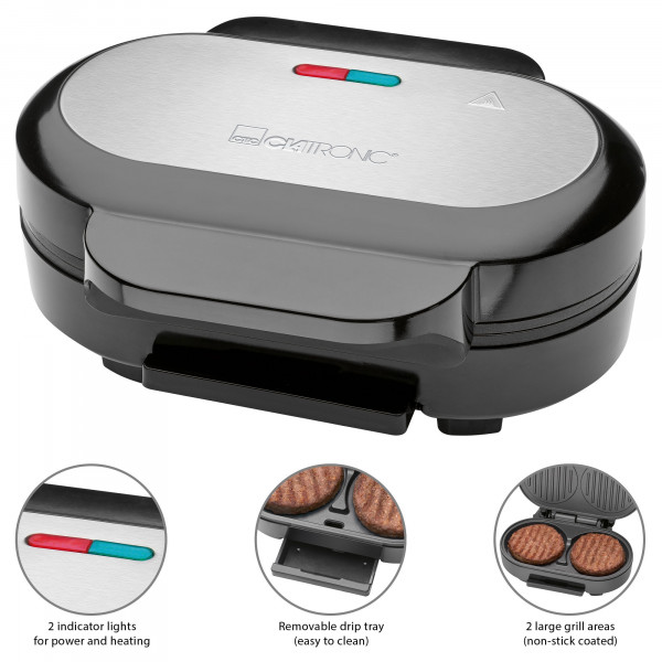 Clatronic Grill de hamburguesas HBM 3696