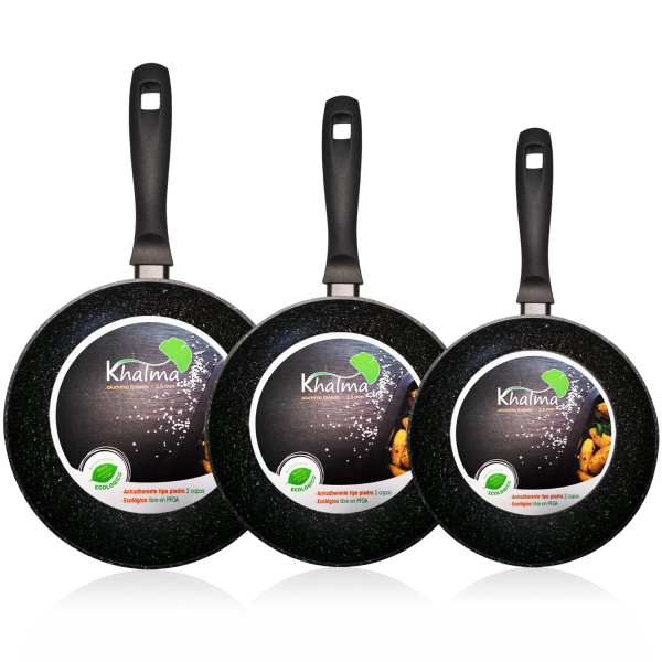 Wecook Ecochef Titanio Sartén Aluminio Forjado 24 cm, inducción, 5 Capas  Antiadherente sin PFOA, 4mm espesor, Apta todas las cocinas, vitroceramica,  gas, lavavajillas