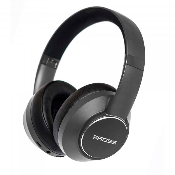 Koss BT740i QZ Auriculares Inalámbricos/ Cable, Cascos de Diadema con Micrófono, Bluetooth 5.0, Cancelación de Ruido, Batería Recargable 34 h de Escucha, Headphones Over Ear, Ajustables, Negro