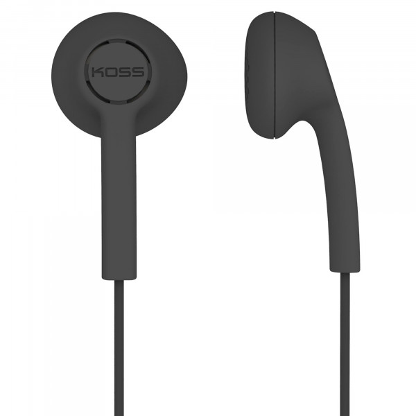 Koss KE5 Auriculares con Cable, Cascos Intraurales In Ear de Botón, Earphones Ligeros Compatibles con Smartphones, Earbuds, Sonido con Graves de Calidad, Conexión Jack 3,5mm, Negro