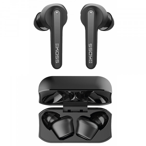 Koss TWS150i Auriculares Inalámbricos Bluetooth In-Ear con Micrófono Integrado, Estuche de Carga, Earbuds Ultraligeros para Correr, Deporte, Sonido Premium True Wireless Stereo Graves Profundos