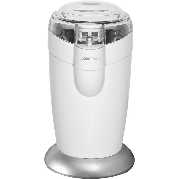 Clatronic KSW 3306 - Molinillo de café eléctrico, 120 W, color blanco y plata