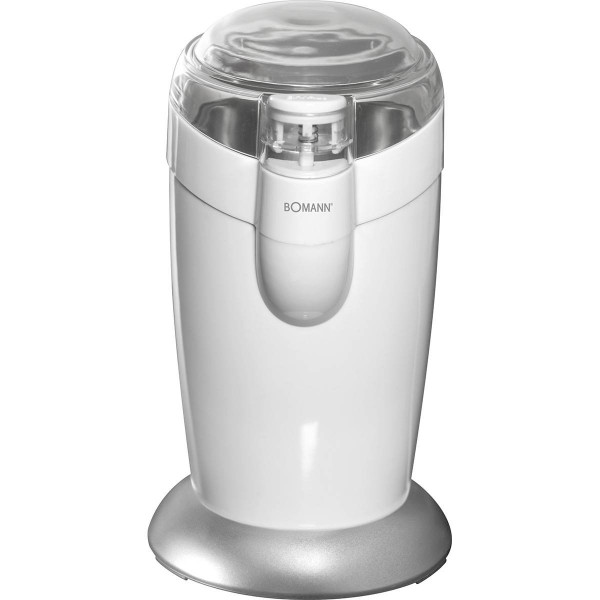 Bomann KSW 446 - Molinillo de café eléctrico, 120 W, color blanco y plata