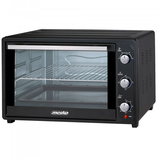 Mesko MS 6021 Horno Eléctrico de Sobremesa 66 Litros, 3 Posiciones de Calentamiento, Temperatura 90 - 230°C, Calentadores de Acero Inoxidable, Temporizador, 3000W