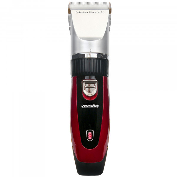 Mesko MS2847 Maquina Cortar Pelo Perro Cortapelos Profesional Animales, Esquiladora Gatos Mascotas, Bajo Ruido, Cabezal Titanio, Cuchilla Cerámica, Inalámbrica, 4 Peines Ajuste de Corte, 35W