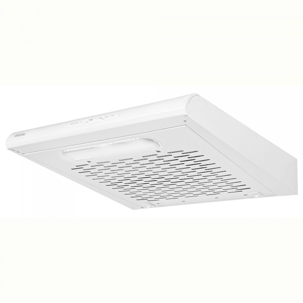 MPM-51-PX-68 Campana Extractora Bajo Mueble Cocina 50cm, Extractor Humos Empotrado 175m3 Evacuación al Exterior y Recirculación, Filtro de Carbón Opcional, 3 Velocidades de Extracción, Luz LED, Blanca