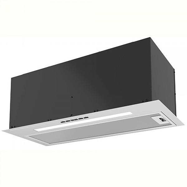 MPM-60-OW-03 Campana Extractora Cocina Encastrable 60cm, Extractor Humos Empotrado 635m3 y Recirculación, Filtro de Carbón Opcional, 4 Velocidades de Extracción, Mando a Distancia, Luz LED Inox