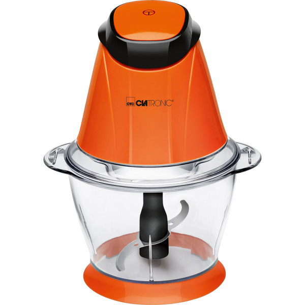 Clatronic MZ 3579 - Picadora multiusos, capacidad 1 l, función pica-hielo, 250 W, color naranja