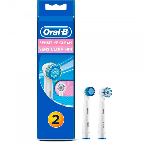 Oral B Pack de Dos Cepillos: 1 Cabezal de Recambio Sensitive Clean, 1 Cabezal de Recambio Sensi Ultrathin, para Cepillo de Dientes Eléctrico Recargable