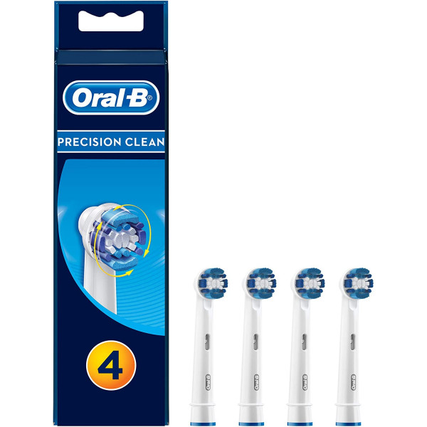 Oral B Pack de 4 Cepillos Precision Clean, EB20-4, Cabezales de Recambio para Cepillo de Dientes Eléctrico Recargable