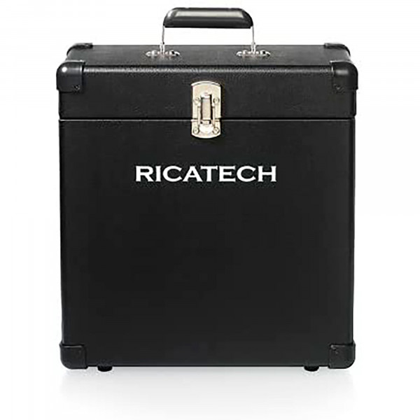 Ricatech RC0042N Maleta Discos Vinilo, Almacenar hasta 30LPs y Singles, Portátil, Negra