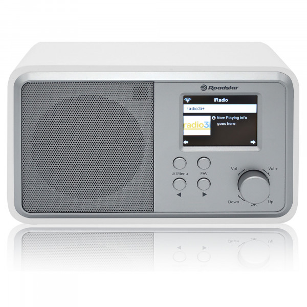 Roadstar IR-390D+BT/WH Radio Internet Wi-Fi y Digital DAB/ DAB+/ FM, Bluetooth, Cargador USB, Mando a Distancia, Conexión Auriculares, Despertador con Alarma Dual, Blanco