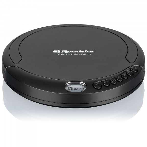 Roadstar PCD-435NCD/BK Discman Reproductor de CD, CDA,CD-R, CD-RW, Portátil con Auriculares Incluidos, Inalámbrico, Pantalla LCD, Pilas, Negro 