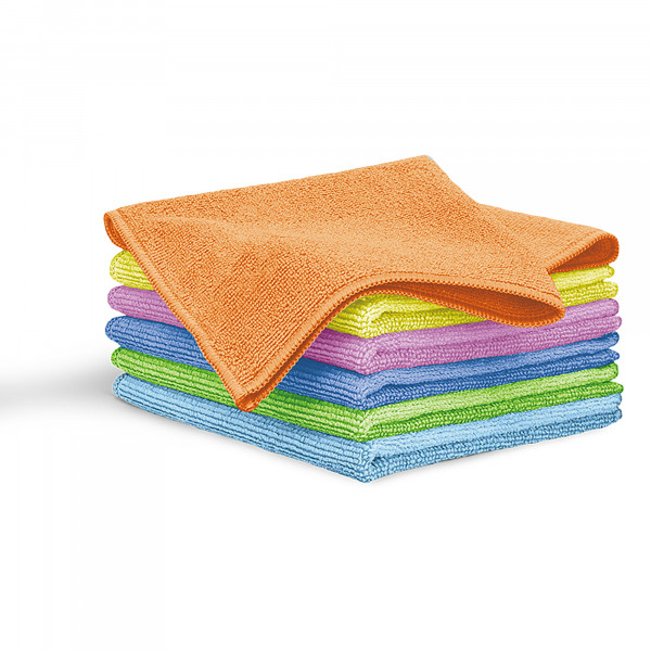 Set 6 Paños de Cocina Microfibra, Juego de Bayetas Suaves para Secar, Super Absorbentes, Grandes 30x30cm, Toallas para Limpieza Cocina, Coche, Cristales, Baño, Reutilizables, Multicolor