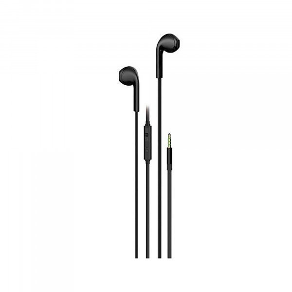 Vivanco URB 40B Auriculares con Cable y Micrófono, Sonido Estéreo, Auriculares Internos, 3,5Mn, Manos Libres, Negro