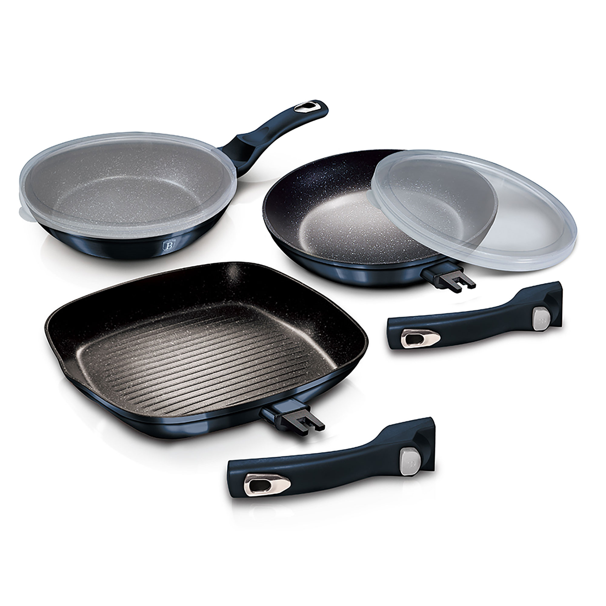 Berlinger Haus Frying Pans 22/26 cm aluminum red 2 pieces